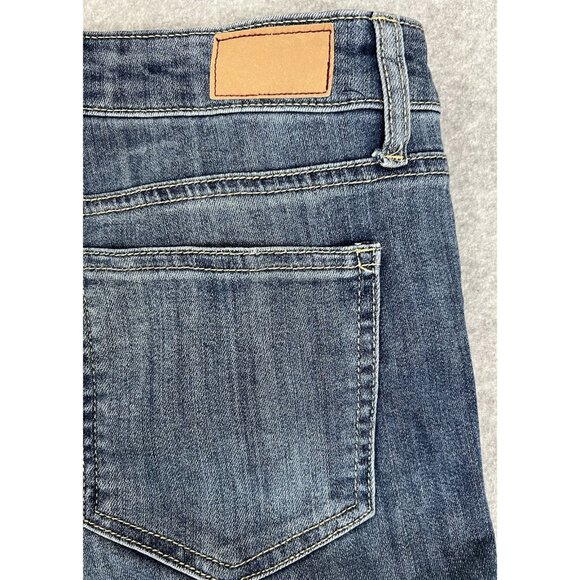 Adam Levine Skinny DENIM Jeans 17 Distressed Embroidered Lips Heart You Wish - Picture 12 of 16